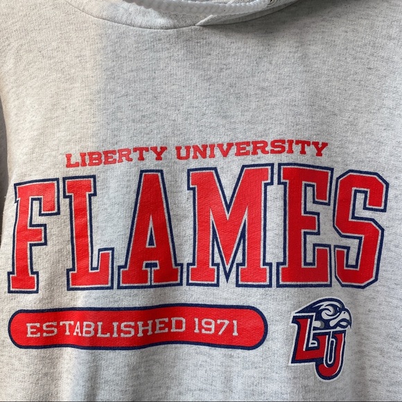 Vintage liberty university flames hoodie - Picture 3 of 7